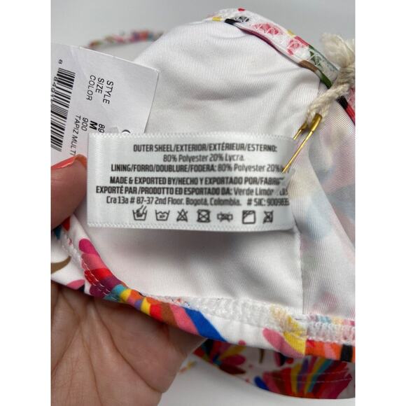 NWT‎ Verdelimon Swim Top Medium 286116 Izamal Printed Birds Wrap Strap $177 - Picture 13 of 16